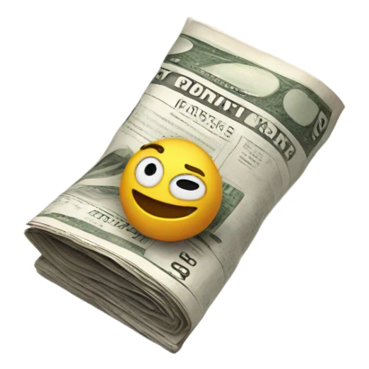 newspaper with money sticker