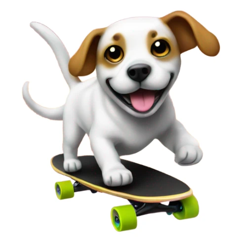 Dog on a skateboard in space sticker