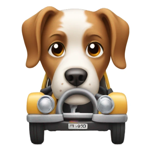 Dog driving  sticker