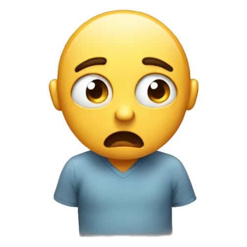 emoij with anxiety sticker