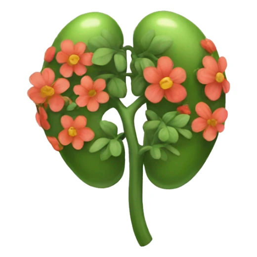 Floral kidney  sticker