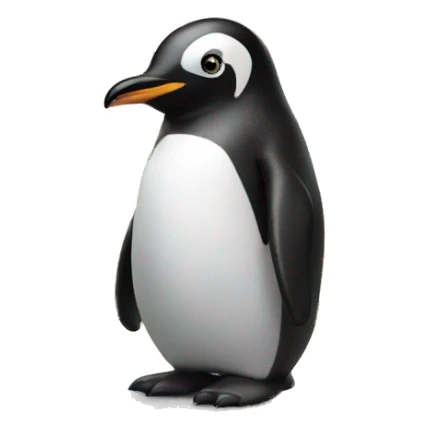penguin in a house sticker