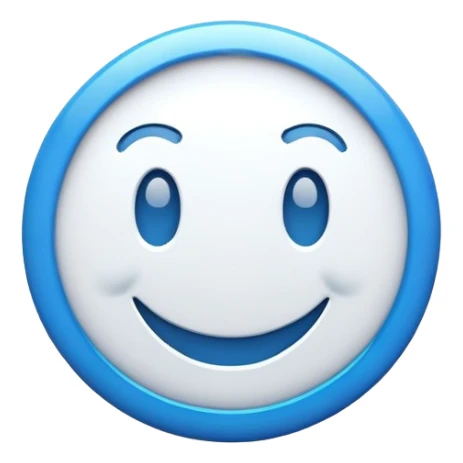 buffering symbol with a smiling face in the center sticker
