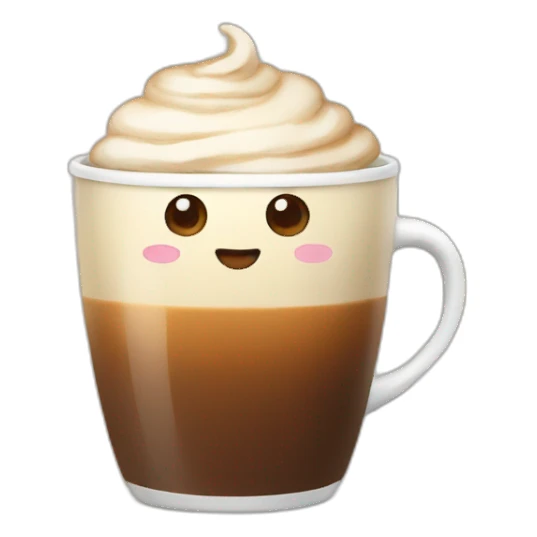 kawaii cup of coffee sticker