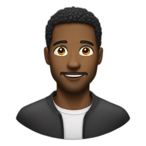 Black handsome man sticker