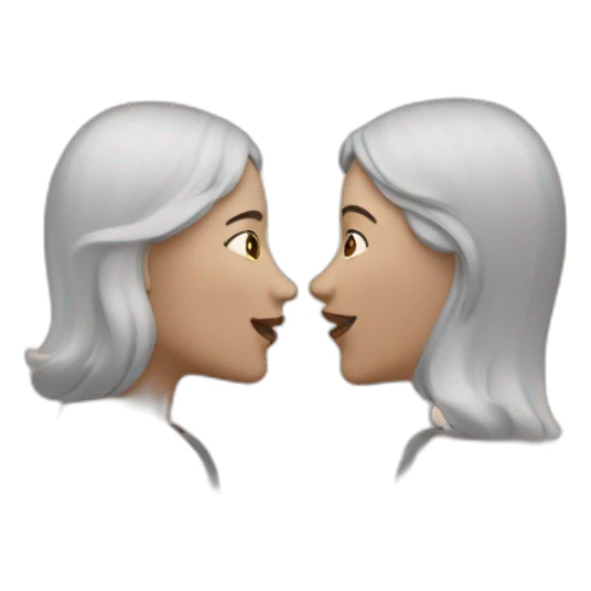 Deux personnes se font des bisous sticker