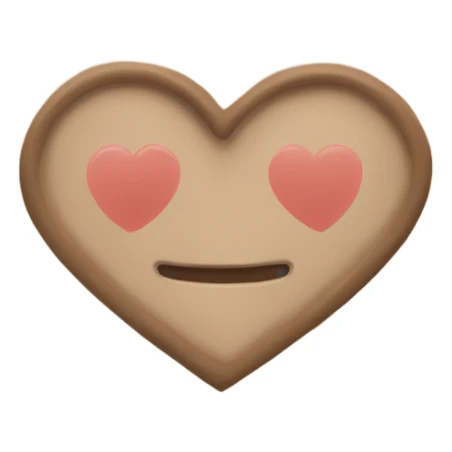 Light brown heart emoji sticker