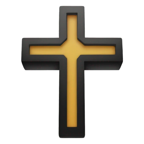 Cross with the initials DJ in the centre sticker