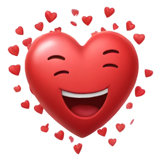 Heart emoji falling  sticker
