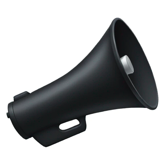black megaphone sticker