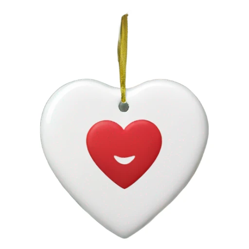 A heart ornament sticker