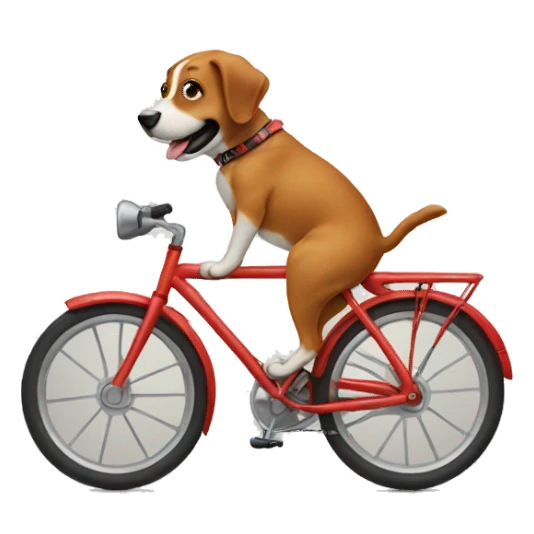 Dog on a bike sticker