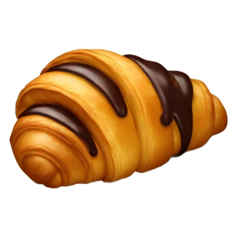 croissant with chocolate  sticker