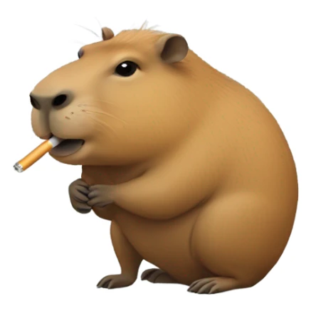 Capybara smoking sticker