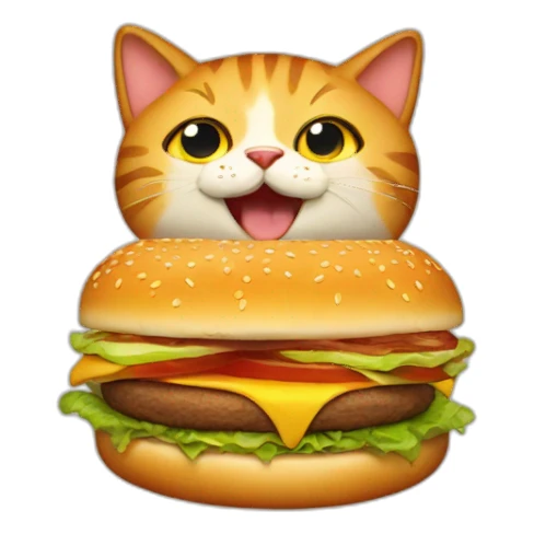 Cats burger sticker