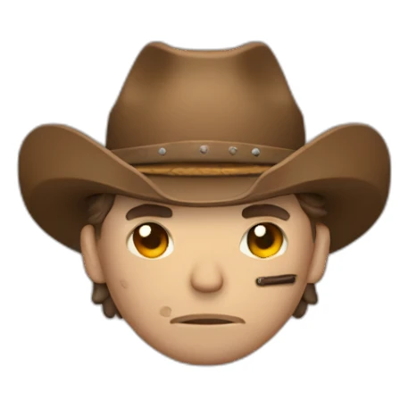 sleepy cowboy with a gun sticker
