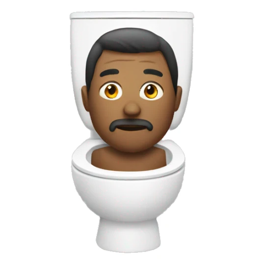 man in toilet sticker