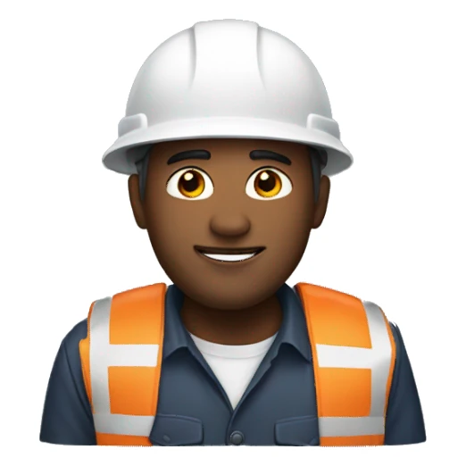 man with safety helemet sticker