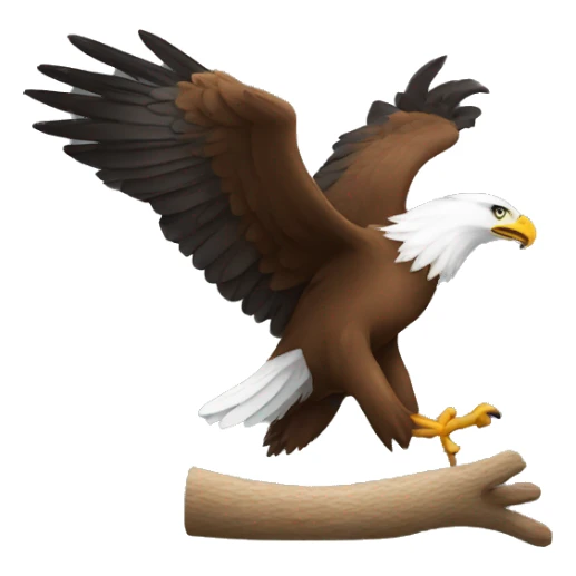 2 hand emoji crossing making an eagle  sticker