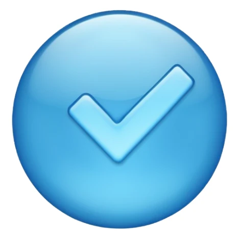 Verificación en azul  sticker