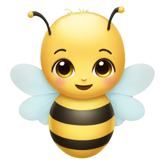 Baby bee with a bow sticker