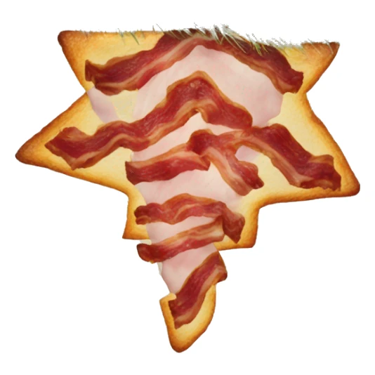Bacon on a Christmas’s tree sticker