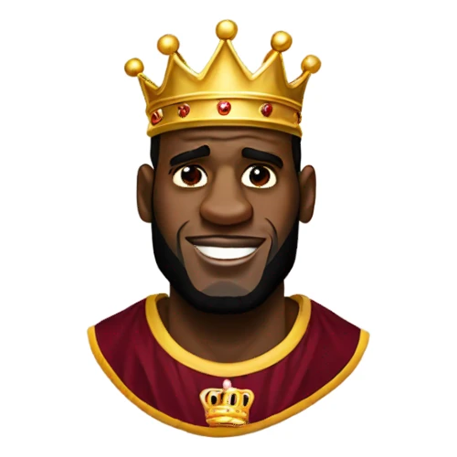 LeBron James with a Crown sticker