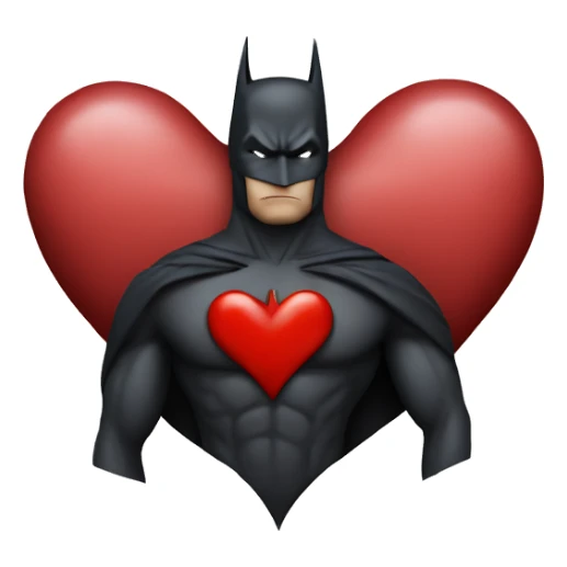 Batman heart sticker