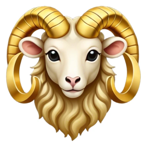 Aries star sign in gold sticker