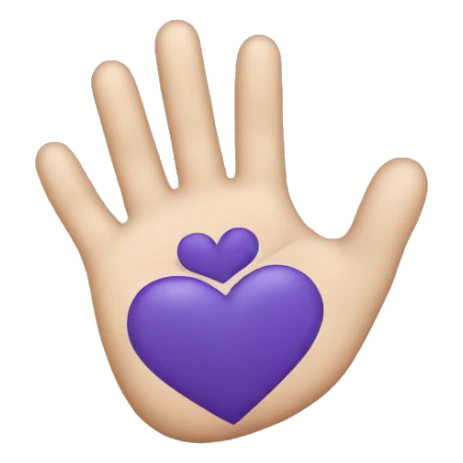 coeur des mains sticker