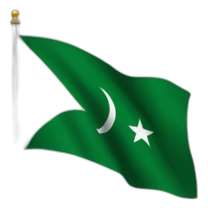 Realistic pakistan flag sticker