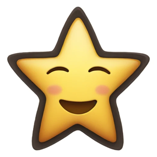 Star with happy face sticker