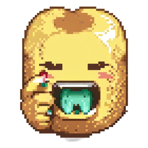 emoji biting index finger sticker