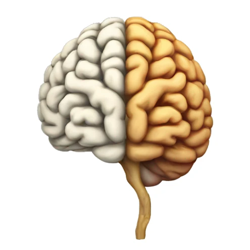 bulb half human brain half bulb sticker