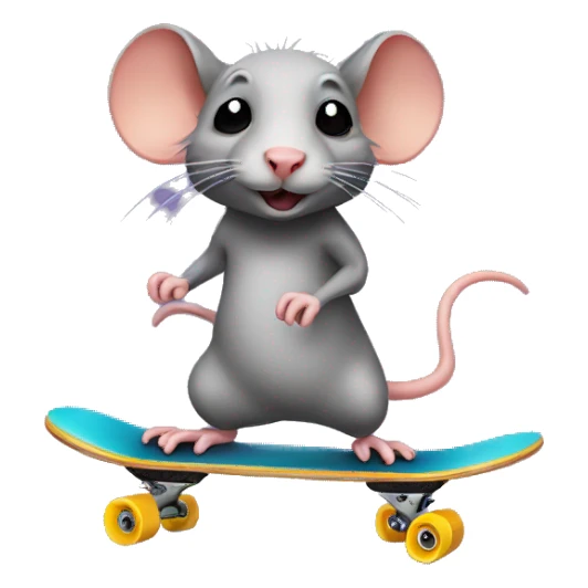 Rat on a skateboard sticker