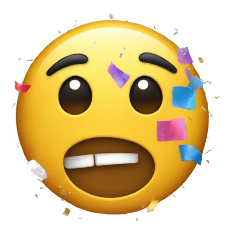 party emoji with confetti sticker