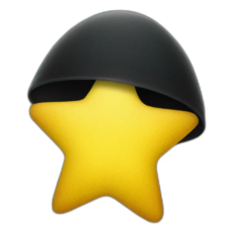 A kippa with a yellow star drawn on it sticker
