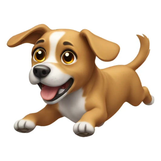 Dog flying sticker