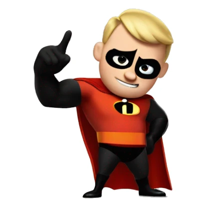 Mr incredible showing pointing a finger sticker
