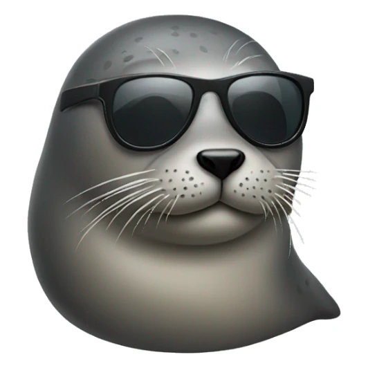 Seal wearing sunglasses  sticker