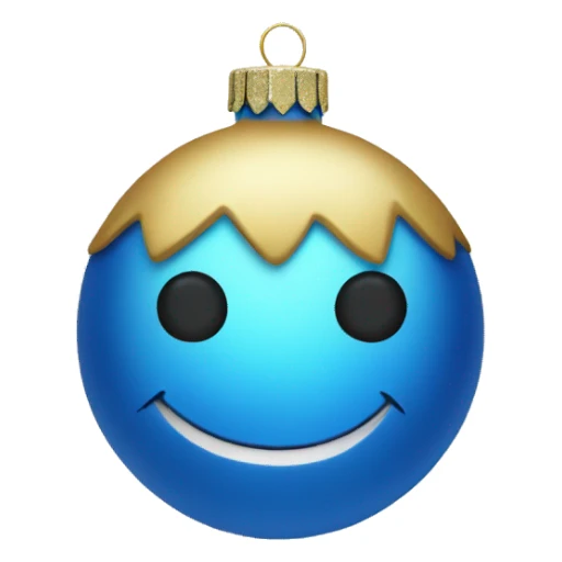 Blue Christmas ornament  sticker