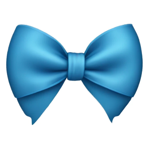 Blue bow sticker