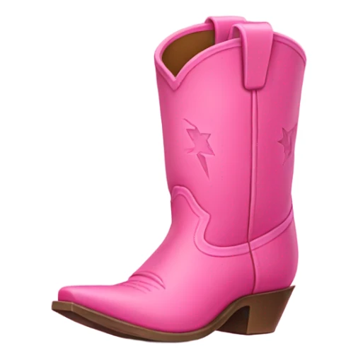 pink cowboy boots sticker