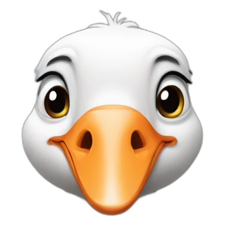 sad goose with crying puppy eyes sticker