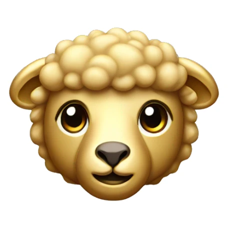 gold sheep sticker