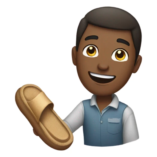 Smile with a slipper sticker