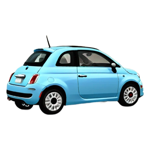 fiat 500 2008 light blue sticker