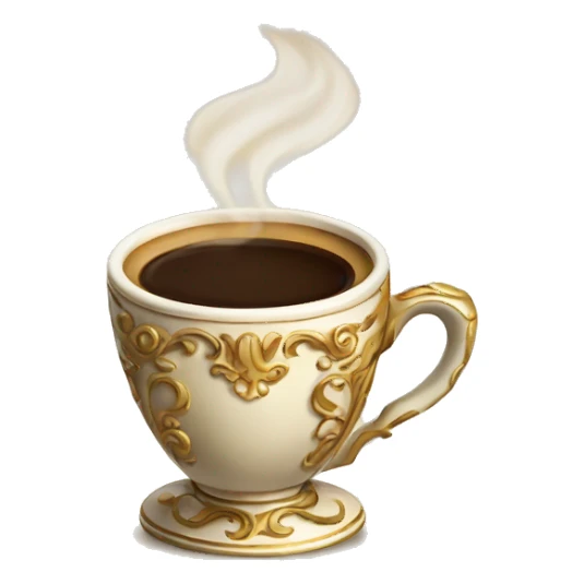 vintage fancy Coffee cup sticker