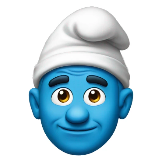 Papa Smurf head sticker