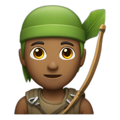 man with an arrow on his head sticker